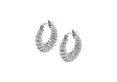 Chunky croissant hoop earrings